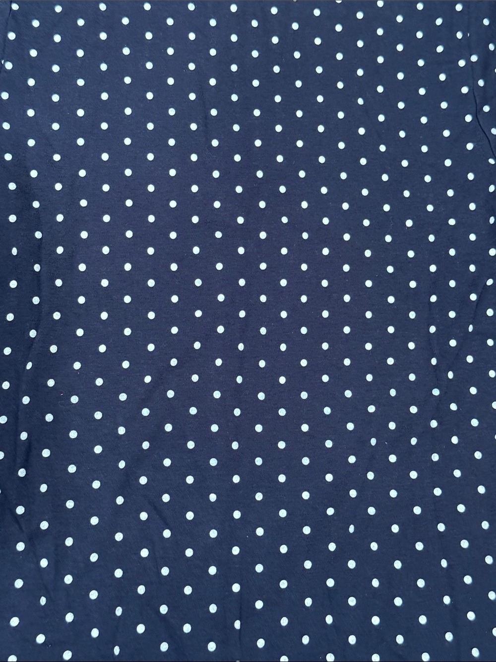 J. Crew Outfitters 80s/90s  Women’s Navy Blue Polka dot 100% cotton Crew T-shirt - Picture 3 of 5
